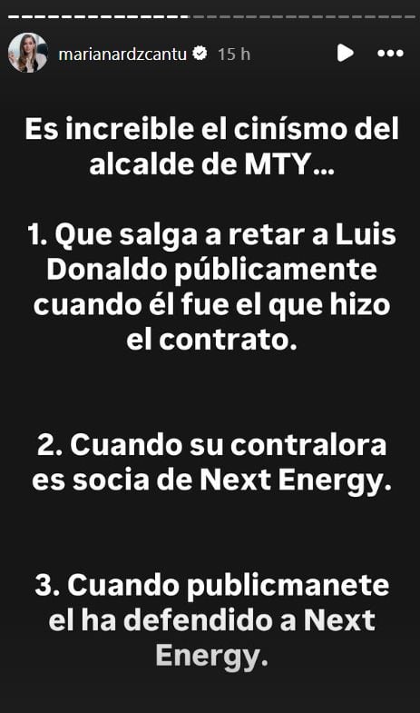 Mariana Rodríguez se mete al pleito entre Adrián de la Garza y Colosio Riojas