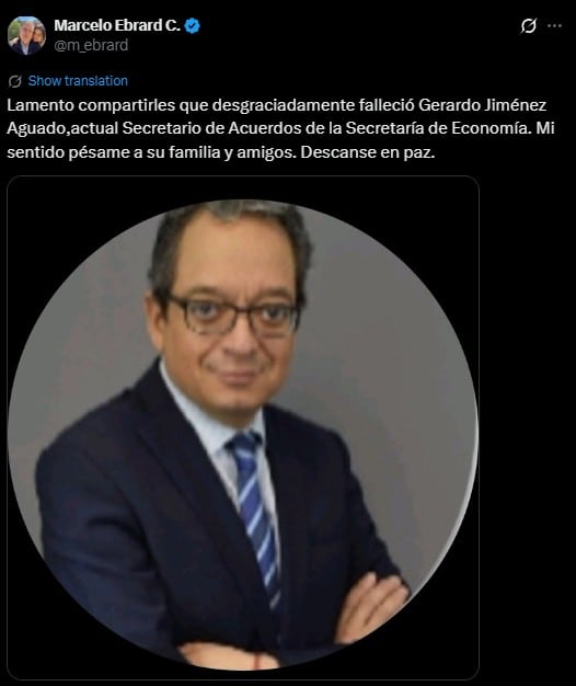 Muere Gerardo Jiménez, funcionario federal de la Secretaría de Economía