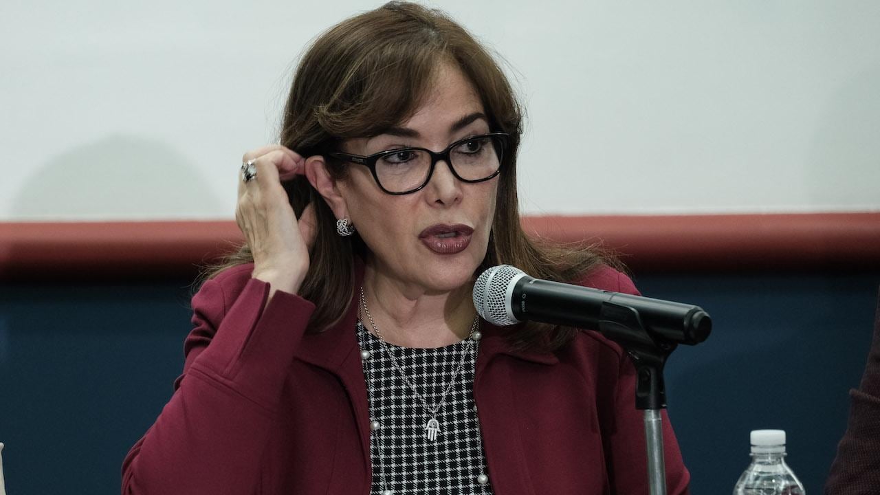 Yeidckol Polevnsky, dirigente en funciones de Morena.