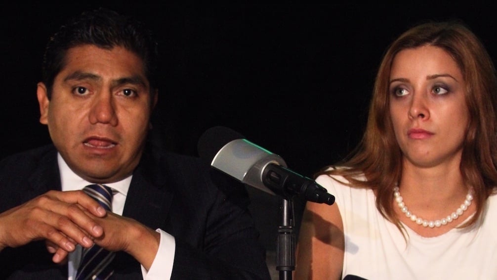 Jorge Luis Preciado y su esposa Isis Amaya Baltazar Martínez