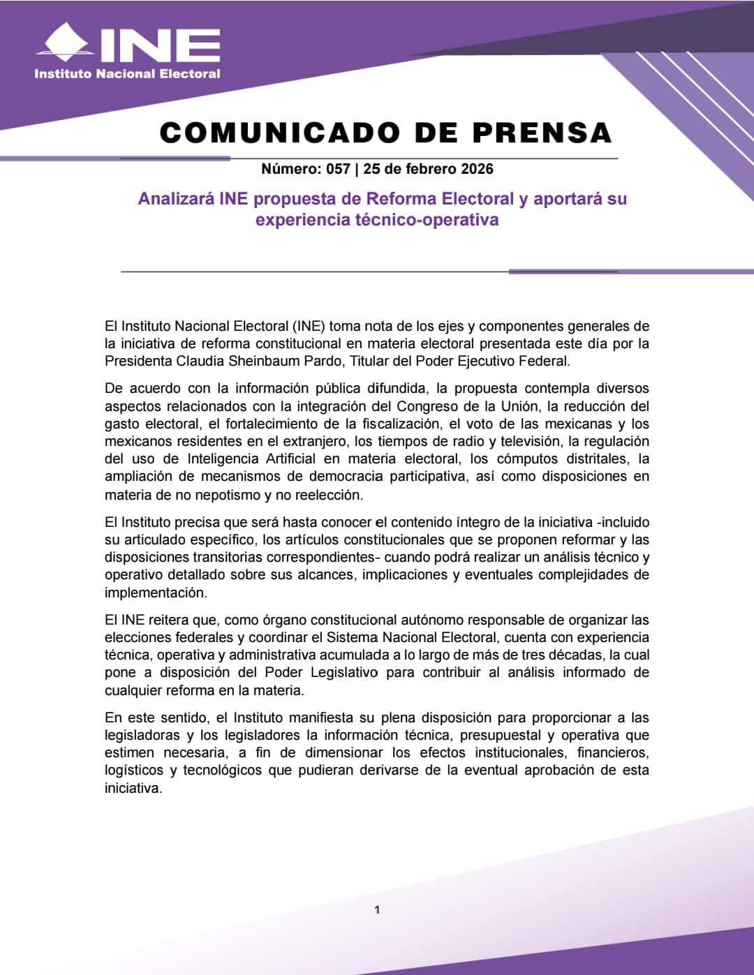 INE ofrece información técnica y presupuestal para discusión de reforma electoral