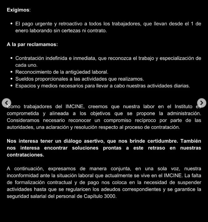v5plwx63szaufow2am6om7rdde Conflicto en el IMCINE: anuncian paro por esquema de honorarios