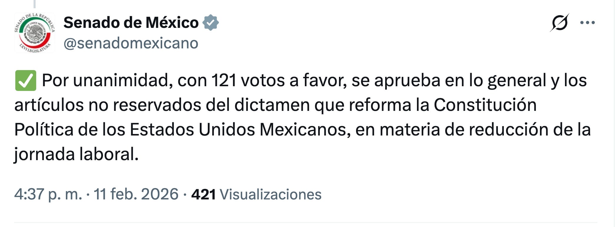Reforma laboral es aprobada en el Senado