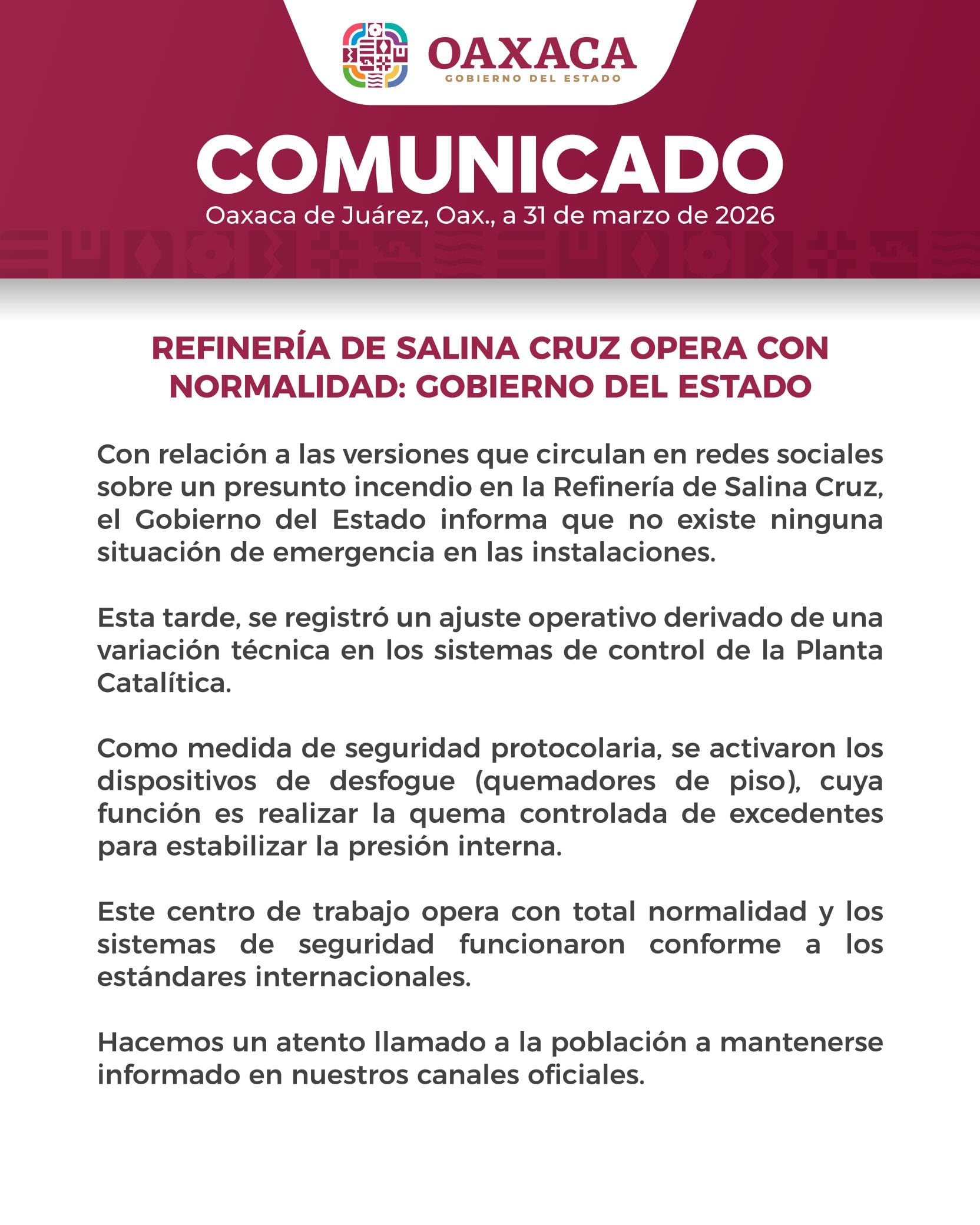 6t4y3z7morf37prlprwv2uqp2a-1 Gobierno de Oaxaca sobre incendio en refinería de Salina Cruz