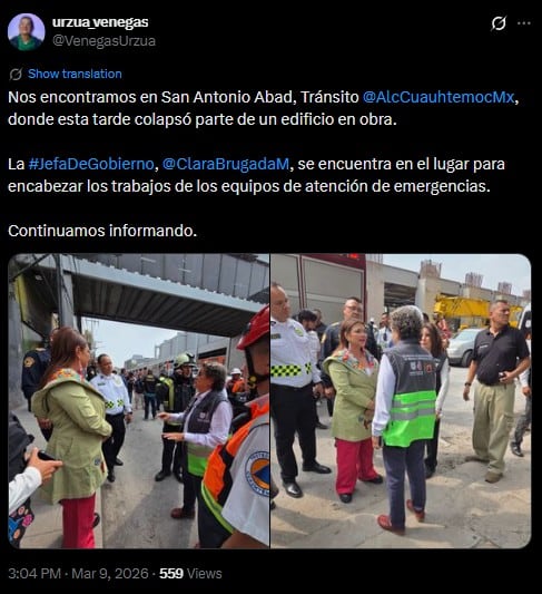 Colapsa edificio en San Antonio Abad