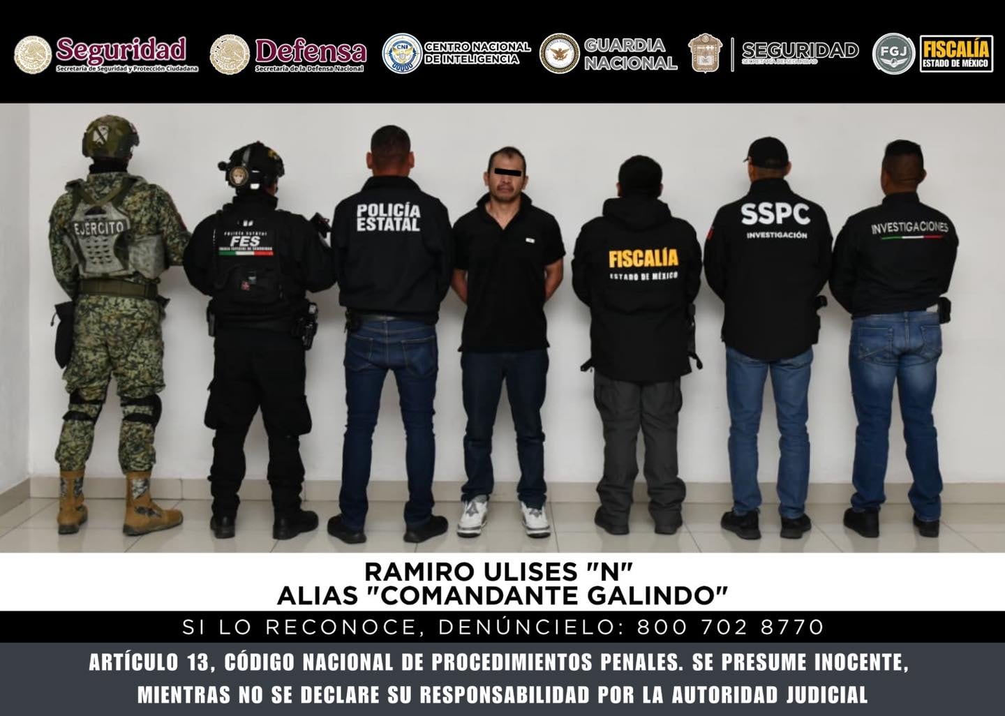 Comandante Galindo, operador de célula del CJNG, es capturado.