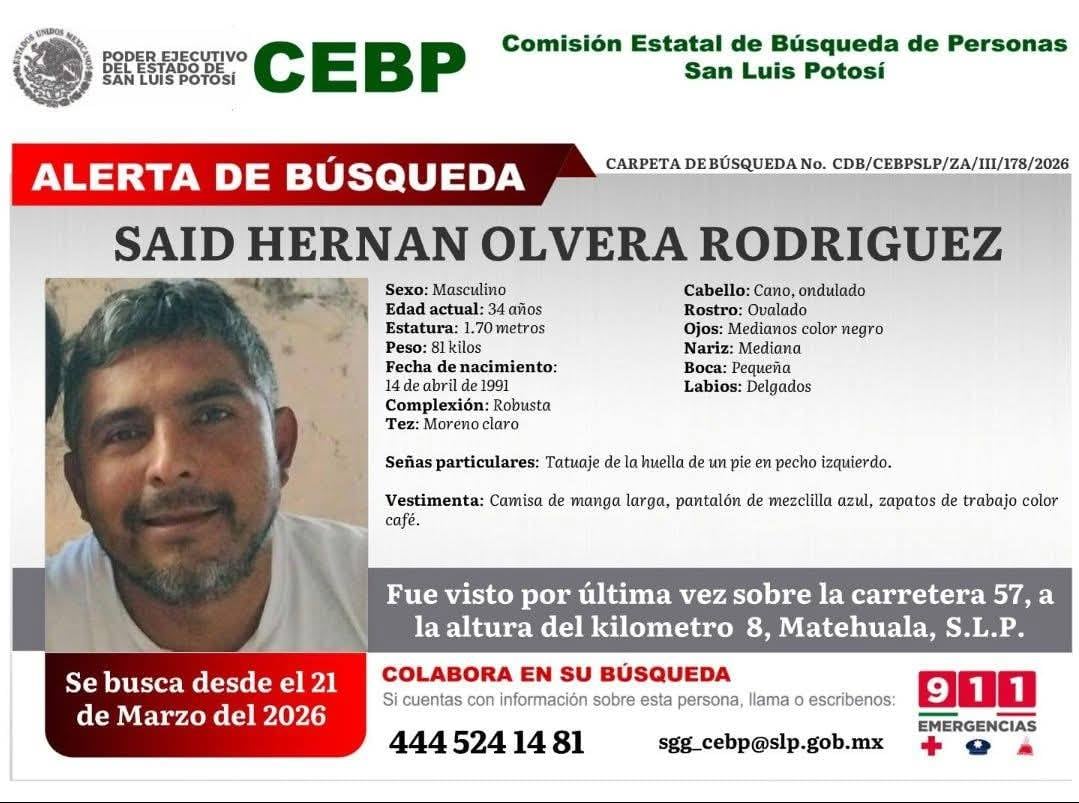 Electricistas desaparecidos en San Luis Potosí