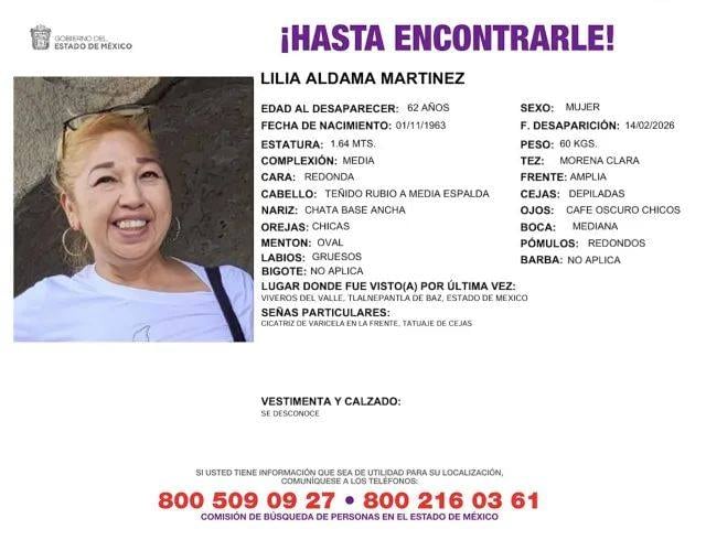 fy62tlbadnanxipedyb2va3zt4 Ficha de búsqueda de Lilia Aldama Martínez, desaparecida en Edomex.