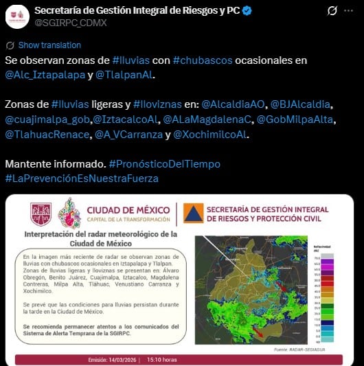 Clima en CDMX para el Vive Latino 2026: prevén lluvia en el primer día