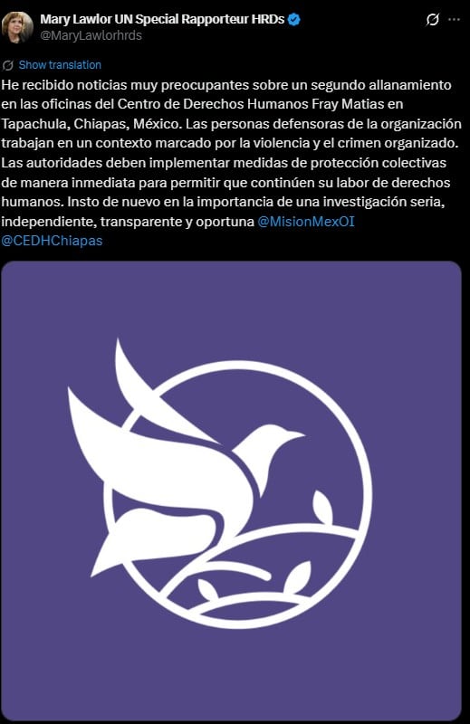 Allanamiento provoca cierre de centro de derechos humanos en Chiapas