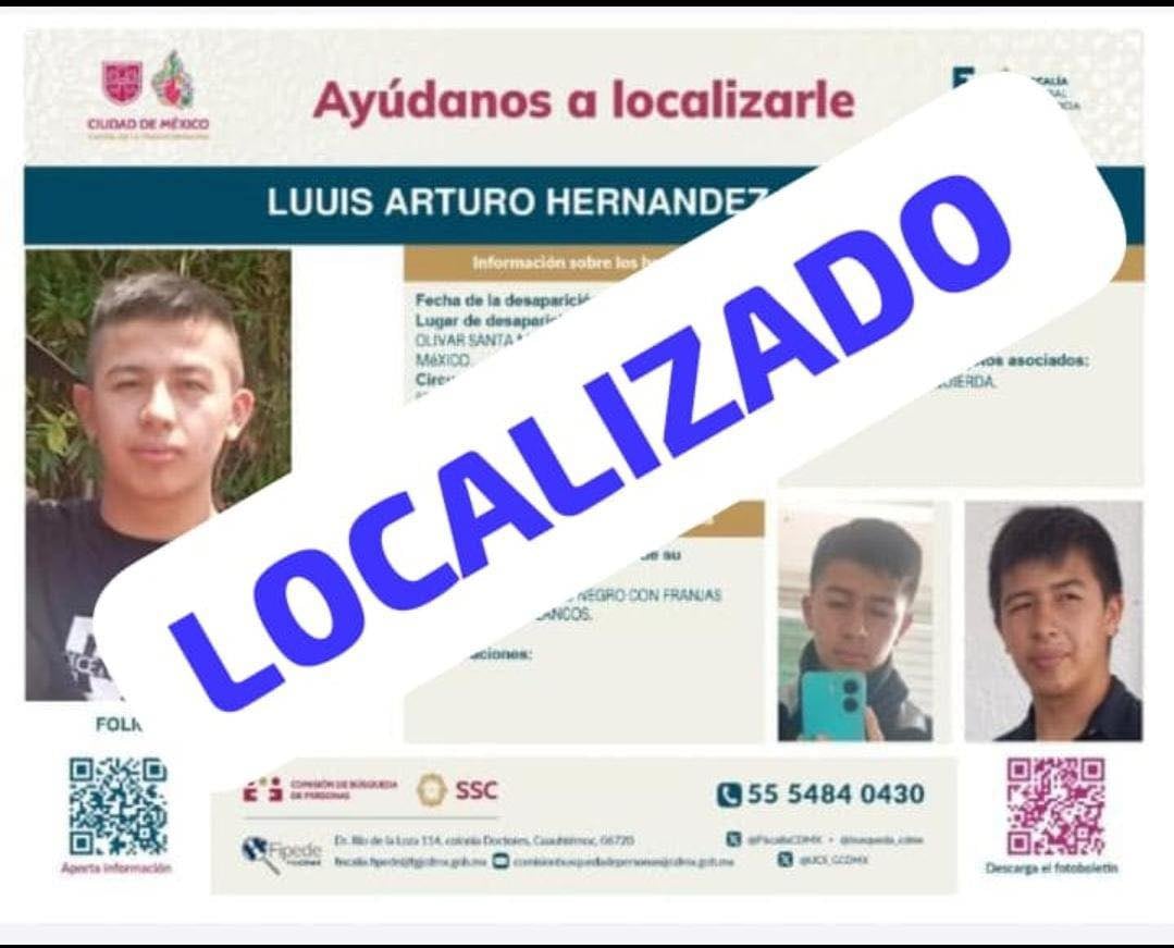 Luis Arturo Hernández es localizado con vida tras desaparecer en Metro Tláhuac.