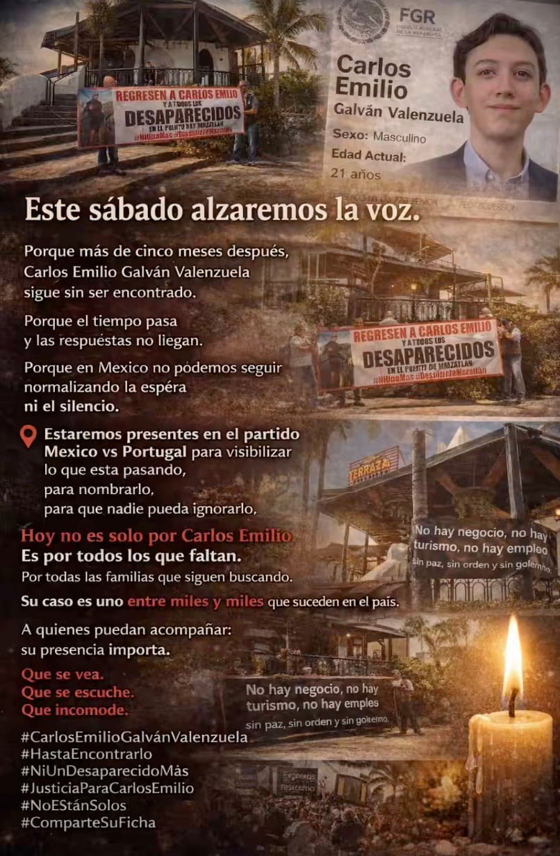 Carlos Emilio Galván: planean protesta en partido México vs Portugal