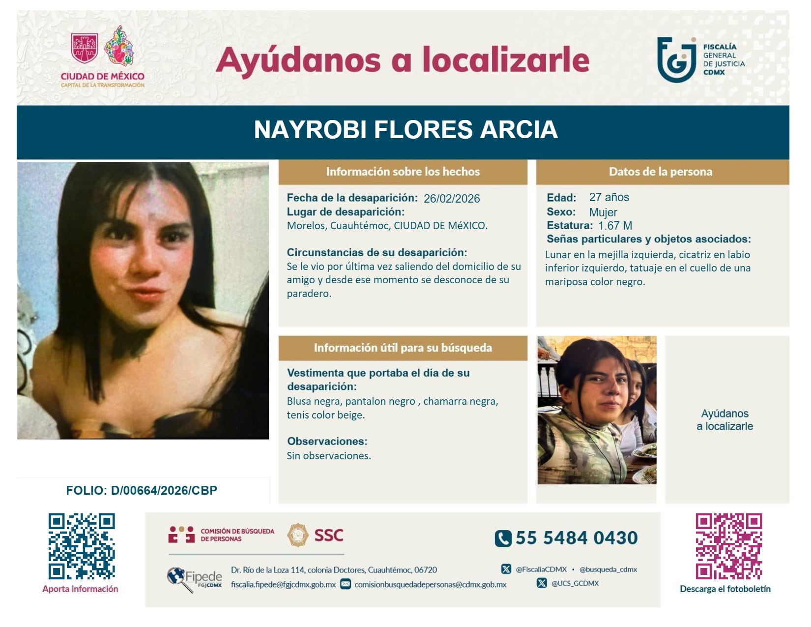 Nayrobi Flores es hallada sin vida