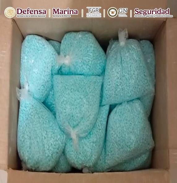 Droga decomisada tras captura de Yair "N" en Colima.