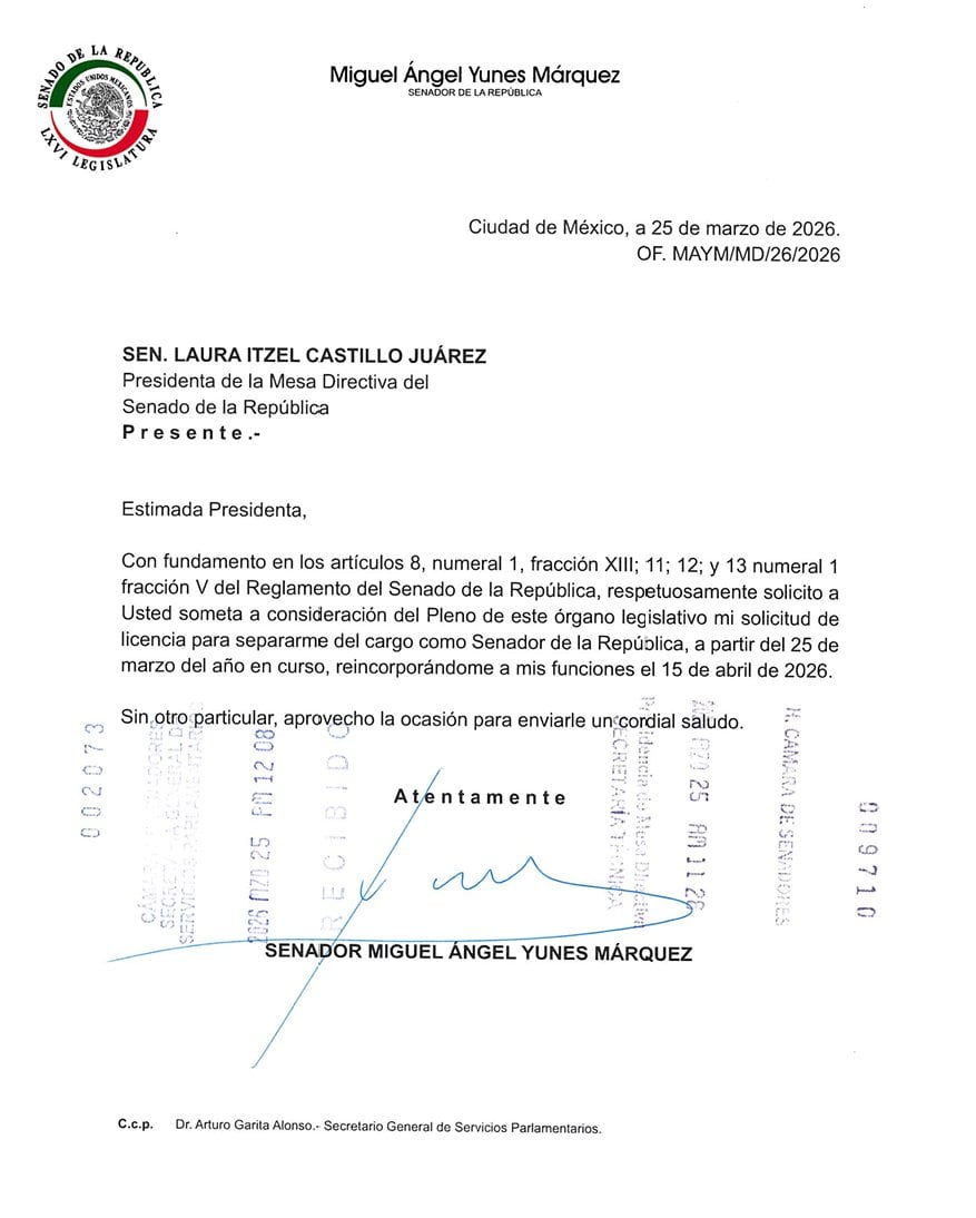 Senadores piden licencia