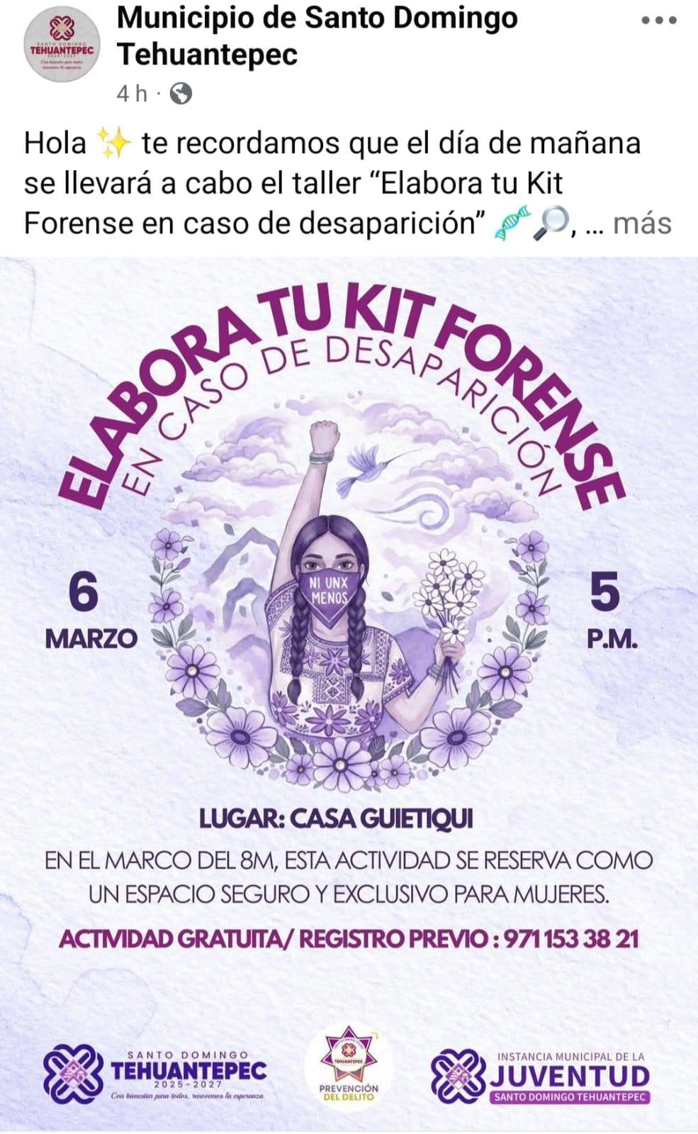 ¿Qué es el Kit Forense? La propuesta del Ayuntamiento de Tehuantepec