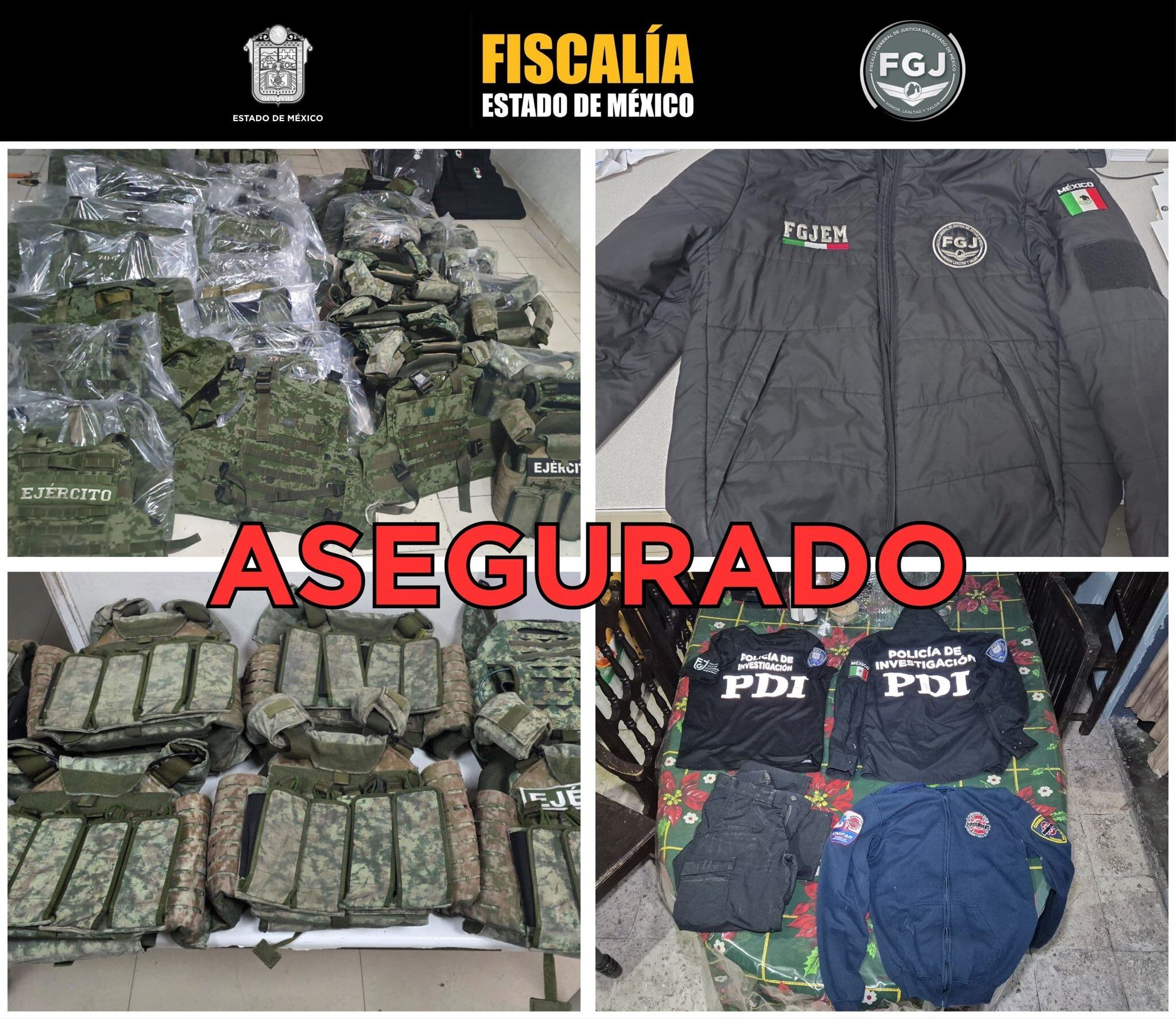 Cateo en Chiconautla termina con decomiso de uniformes falsos