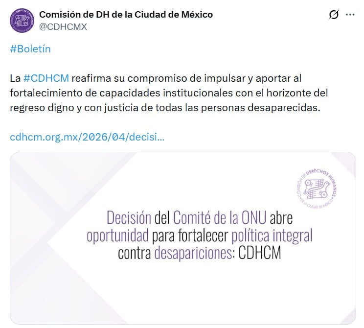 3f2hlstvqfbhzfrrdlv25zovgu CDHCM responde a informe de la ONU sobre desaparecidos en México