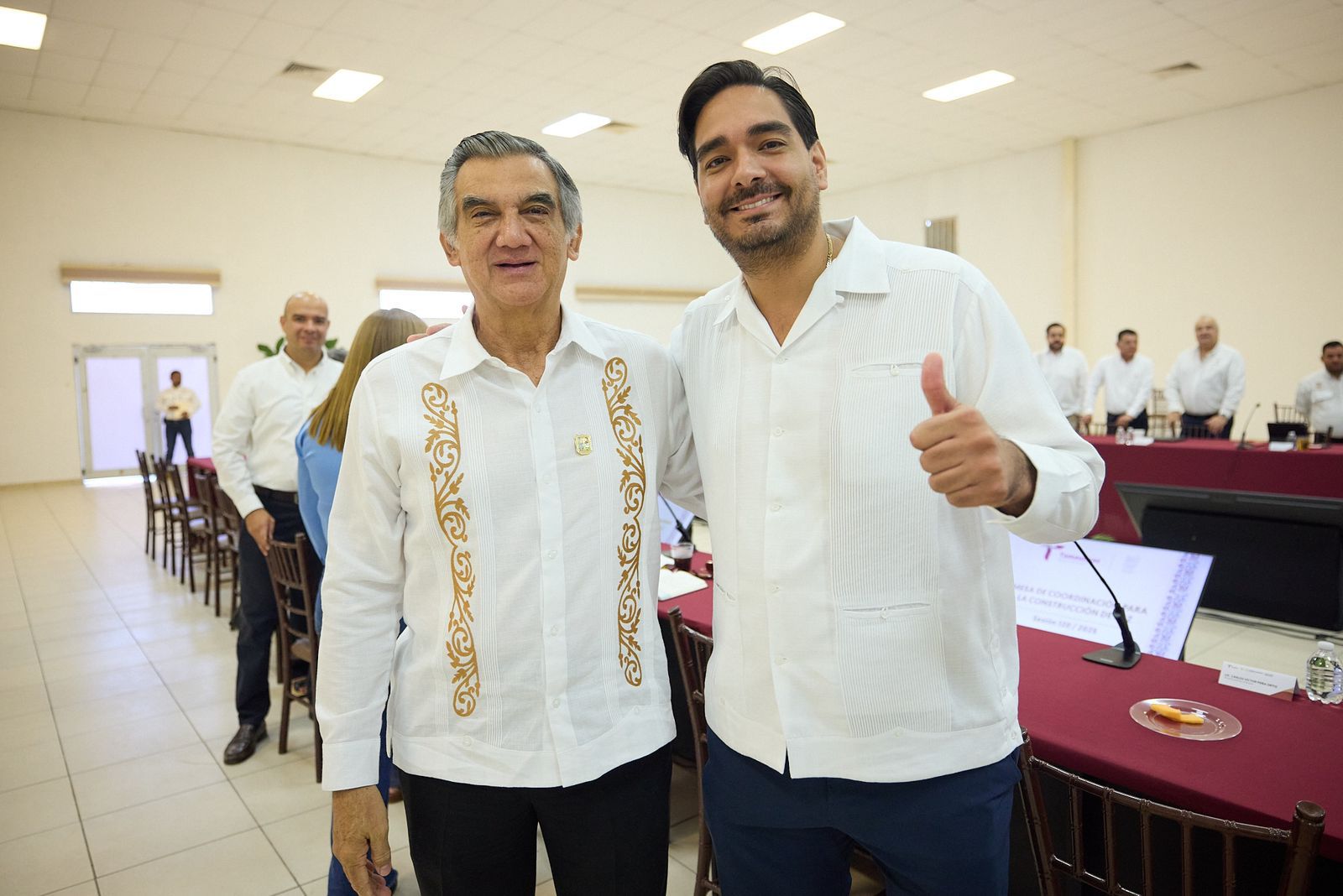 Participaron: Gobernador Américo Villarreal Anaya y Alcalde Carlos Peña Ortiz en Mesa de Construcción de la Paz