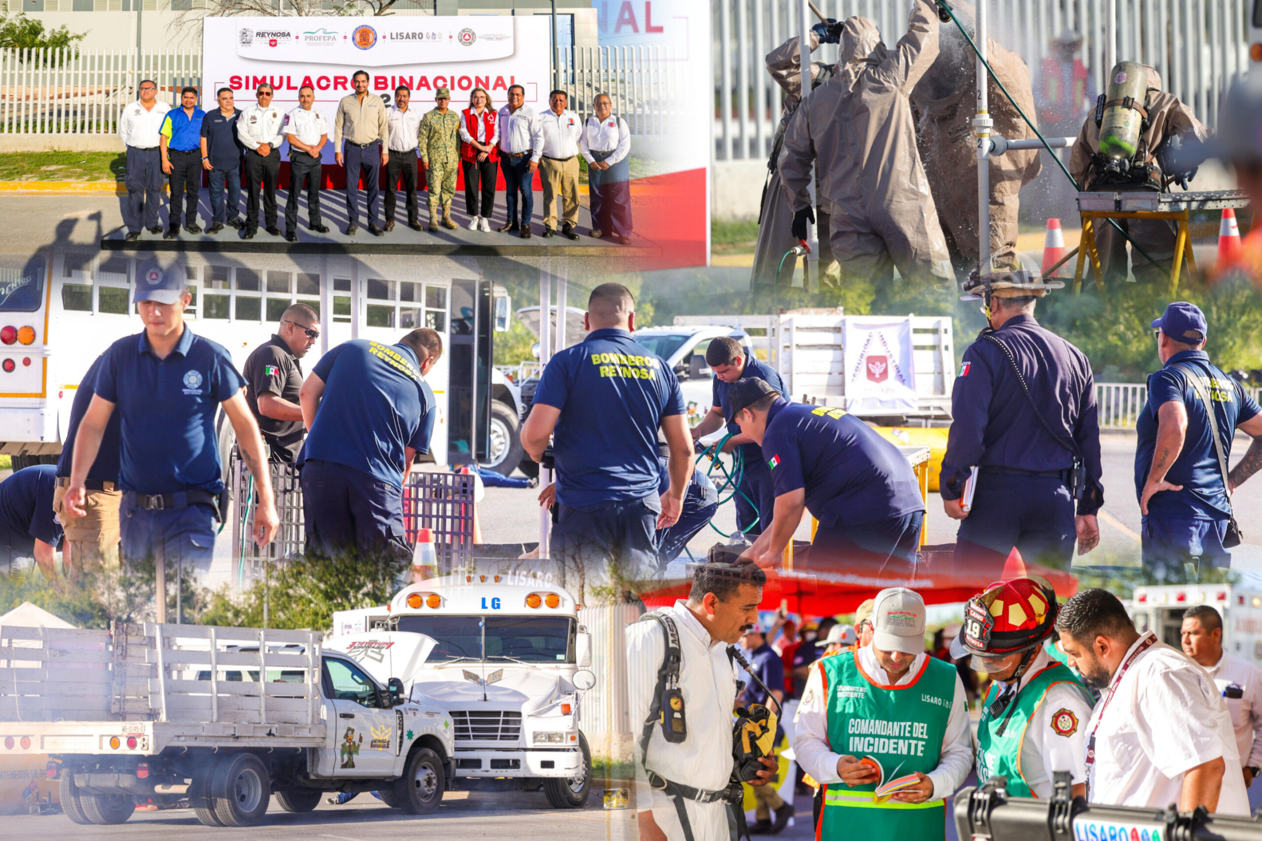 Reynosa y Texas coordinan exitoso simulacro binacional de emergencia química
