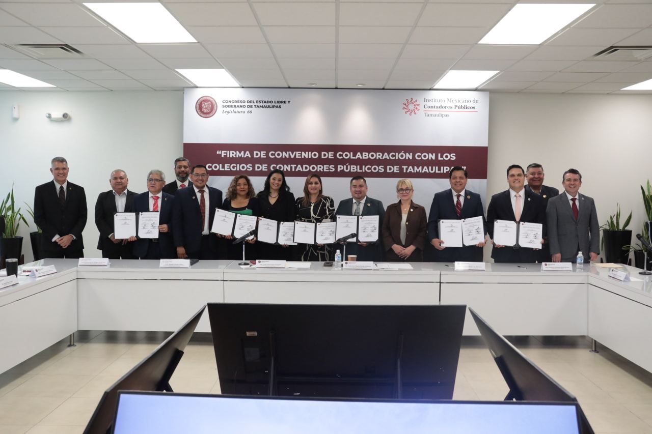 Congreso firma convenio de colaboración con Colegios de Contadores Públicos del Estado