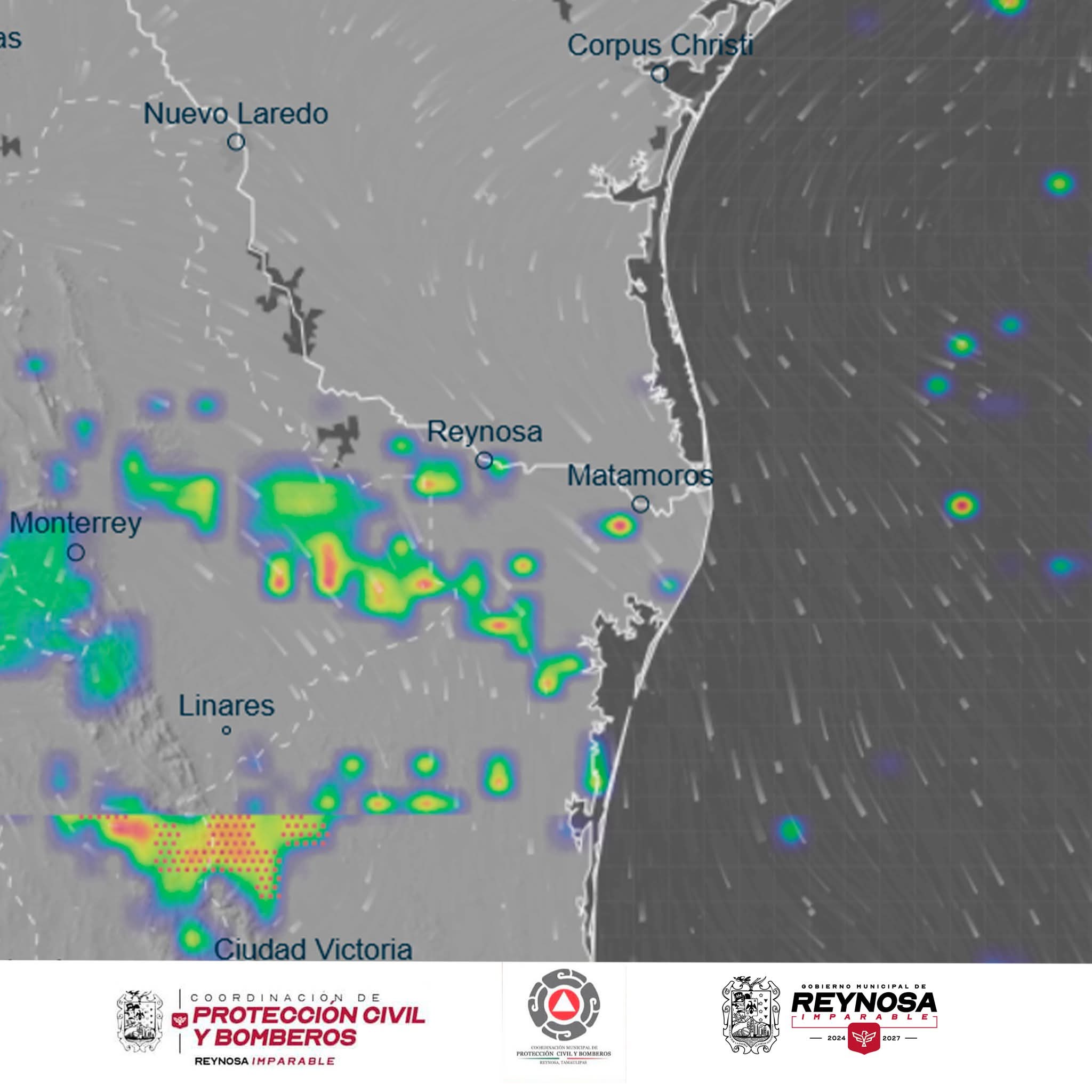 “Alerta por tormentas aisladas en Reynosa: llaman a extremar precauciones hasta después de las 15:00 horas”