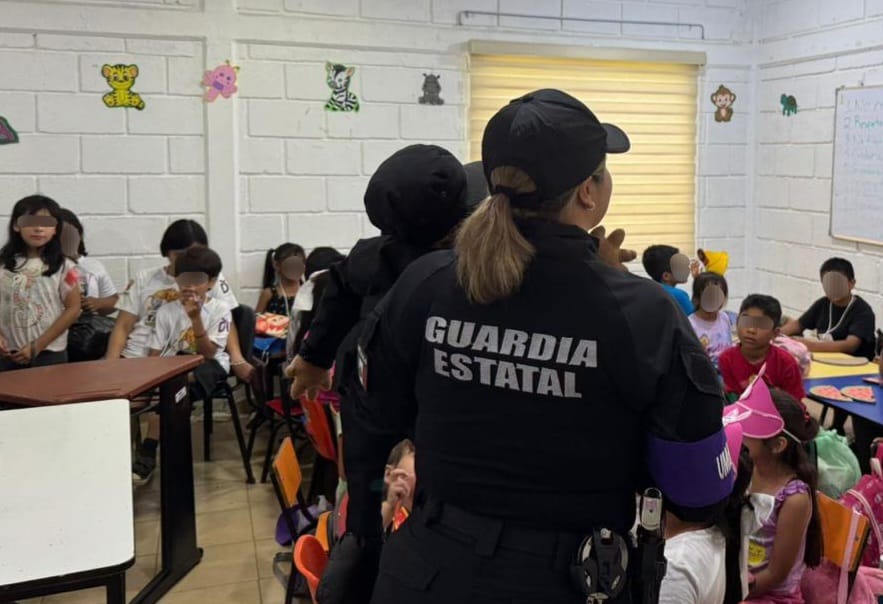 Visita Guardia Estatal de Género campamento de verano en Altamira y dialoga con NNA