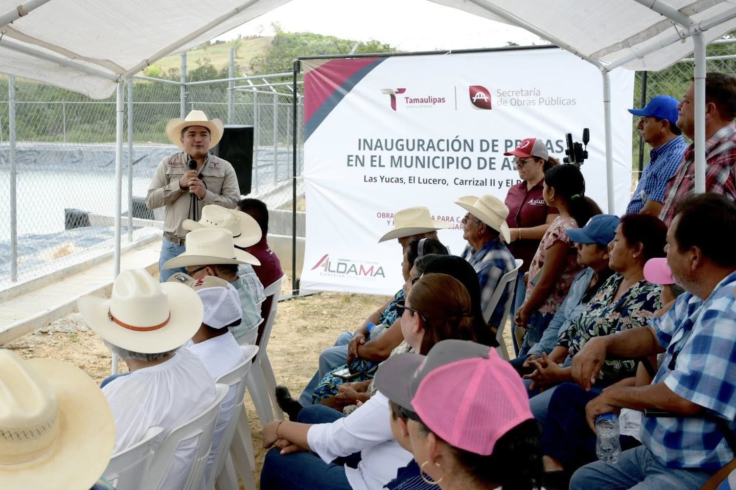 Entrega Gobierno del Estado infraestructura hídrica en Aldama