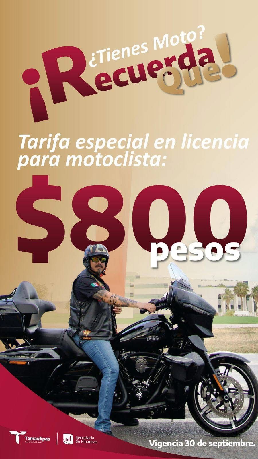 Descuentos en licencia de motociclistas